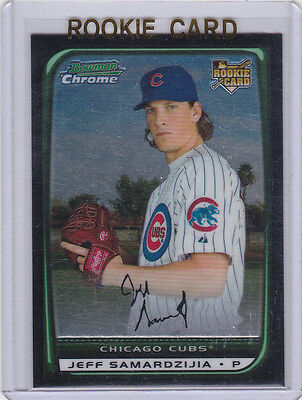 Jeff Samardzija RC Bowman Chrome 2008 ROOKIE CARD Chicago Cubs Oakland A's. rookie card picture