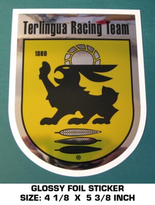 TERLINGUA RACING TEAM FOIL STICKER DECAL - VINTAGE ROAD RACING MUSTANG - SCCA