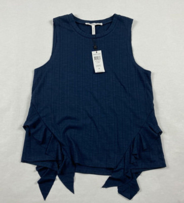 Women's BCBGeneration Shirt Top Sleeveless Size XS X-Small Navy Blue #868