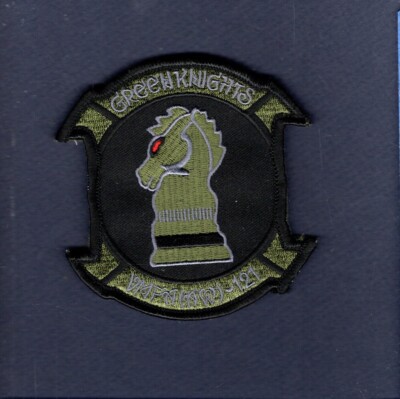 Original VMFA(AW)-121 GREEN KNIGHTS USMC F-18 Hornet Squadron Patch + V