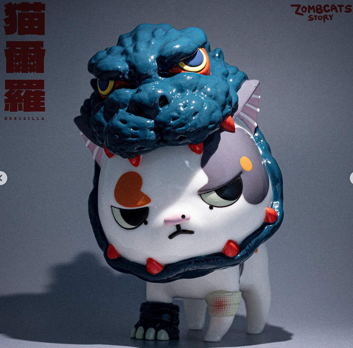 Morimei Works Zombcats Story Nekozilla Soft Vinyl Sofubi Cat