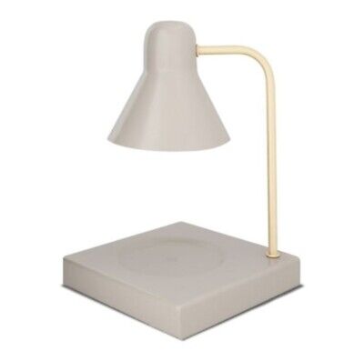 Memory Lane Candle Warmer Electric Halogen Lamp Stand CMC Neutral Beige Mat Gold