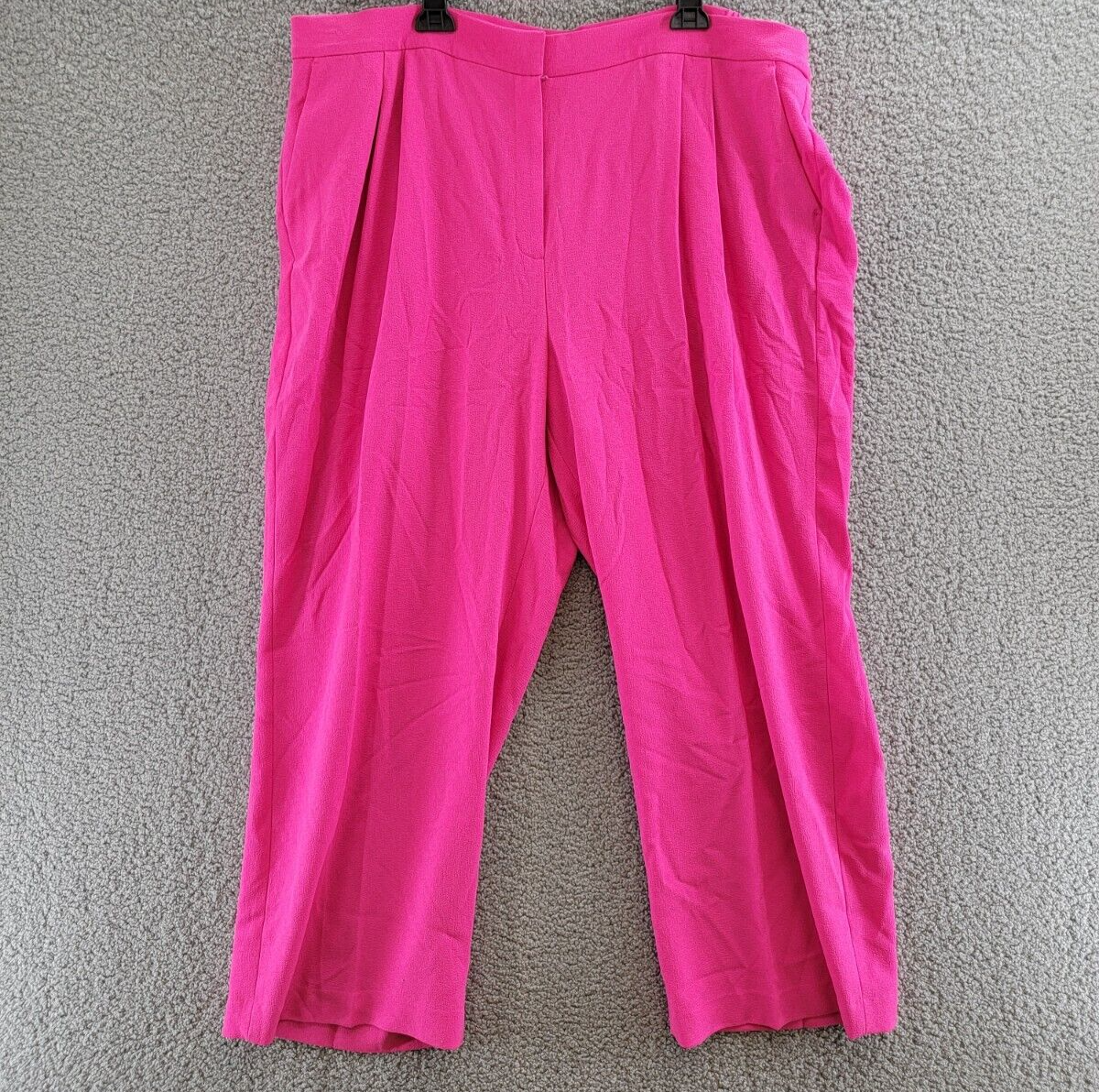 Bar III Plus Size High-Rise Wide-Leg Pants Womens 24W Sunset