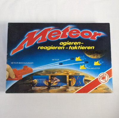 METEOR 1st Edition Board Game Missing 1 Die 99% COMPLETE WORKS! German ASS 1975