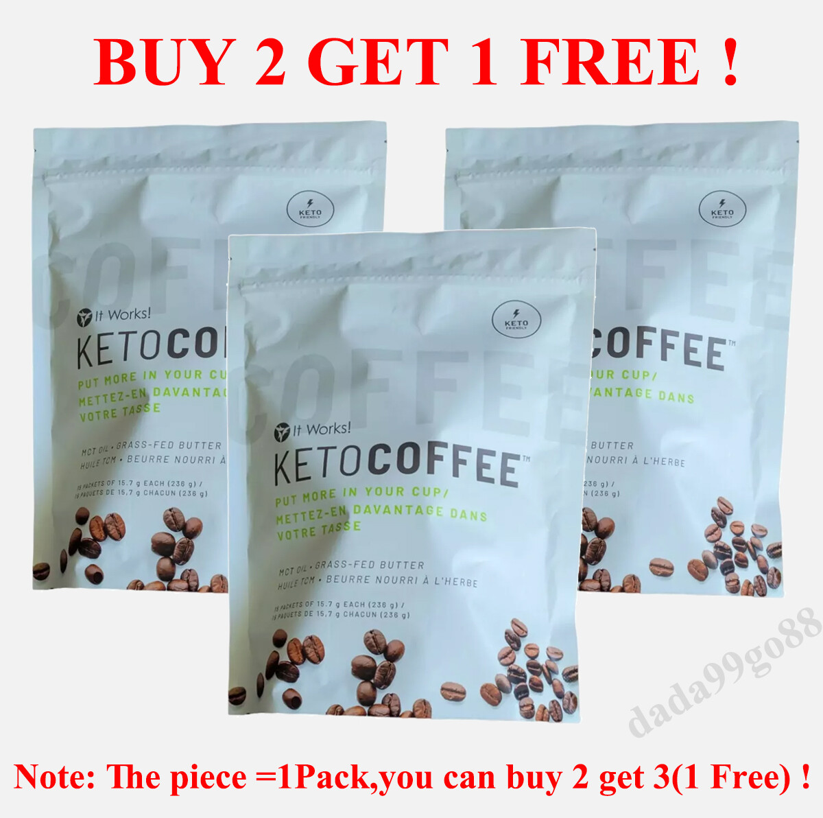 It Works! Keto Coffee (15 Servings) - New - Fast Shipping
