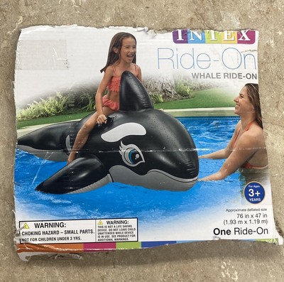 Intex Orca Whale Inflatable Ride-on Pool 76  X 47  Vinyl