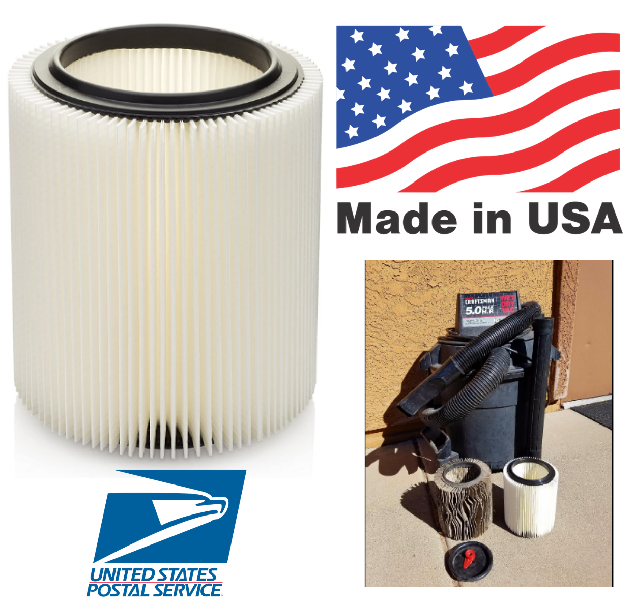Craftsman 5 Gallon Shop Vac Filter 5gallon