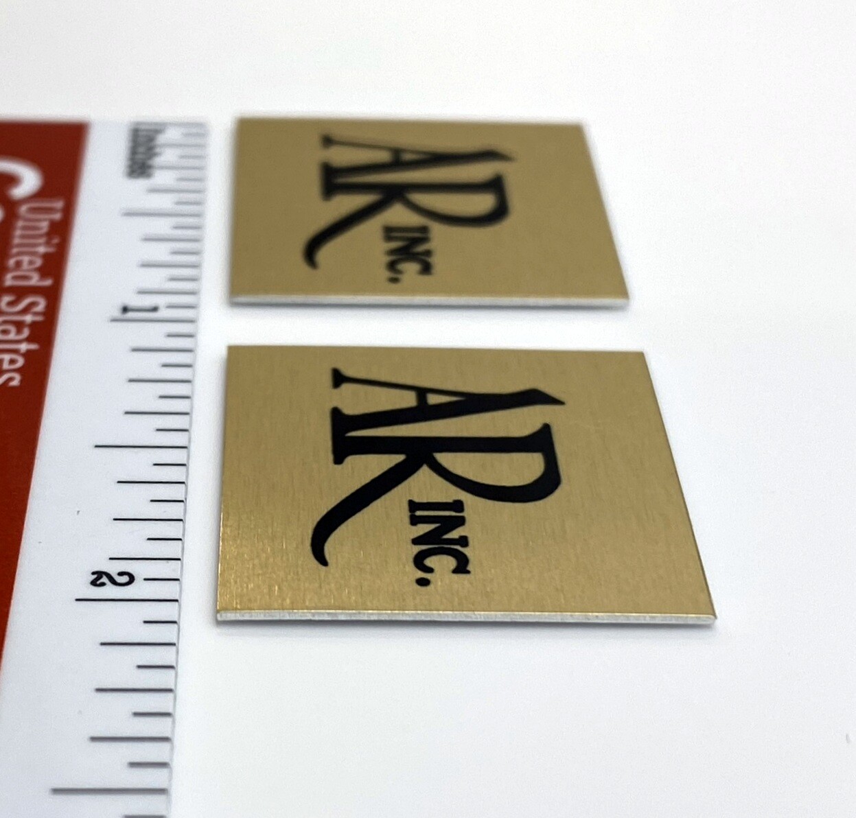 Small AR Inc. Acoustic Research Speaker Badge Logo Emblem Turntable PAIR 