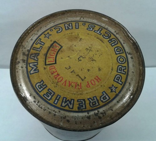 VINTAGE PREMIER MALT PRODUCTS INC. BLUE RIBBON CAN