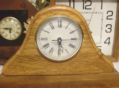 Desk/mantel Heritage  Clock Made Of Wood. ( Quartz.) Movement  No Box