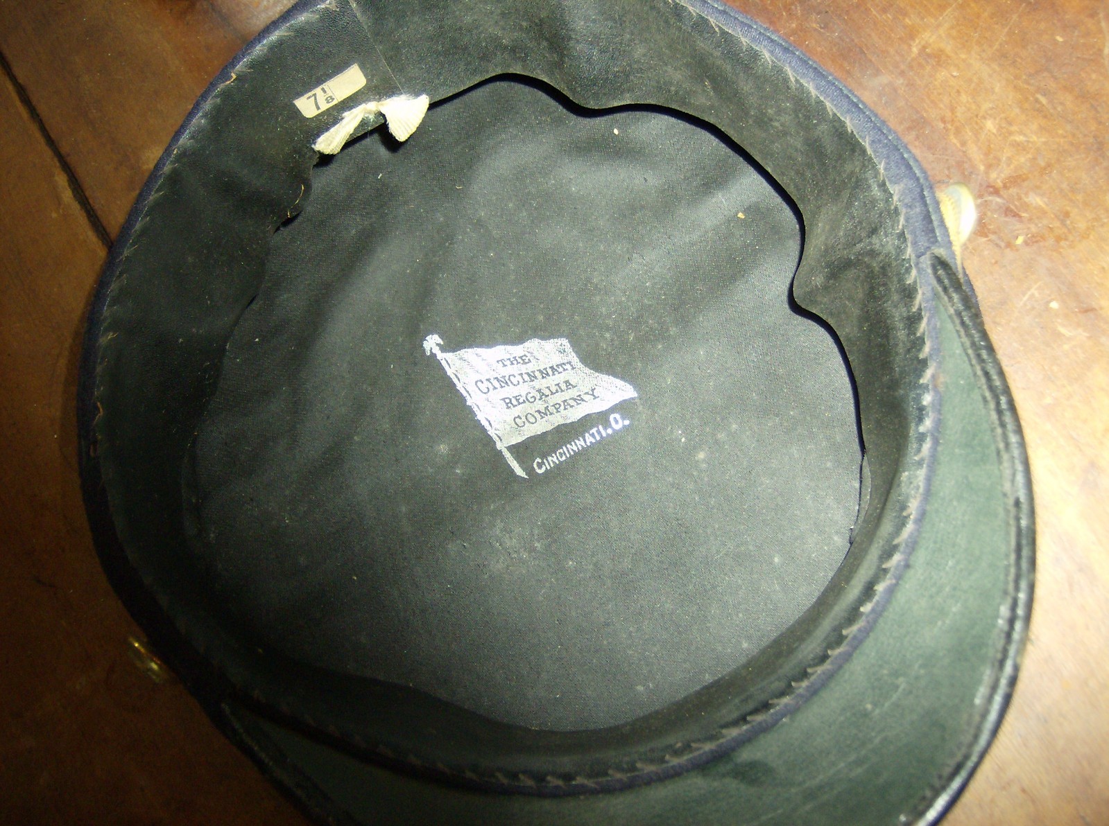 Antique High School Marching Band Hat with Crest Circa 1910