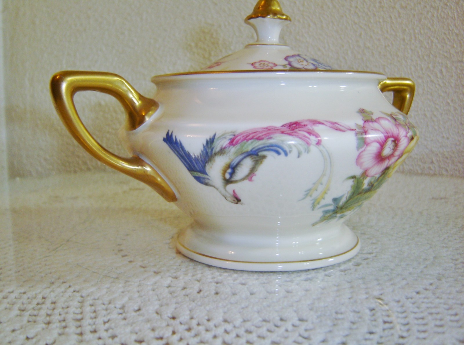 Vintage Rosenthal Phoenix Bavaria Ivory Covered Sugar Bowl  and Creamer