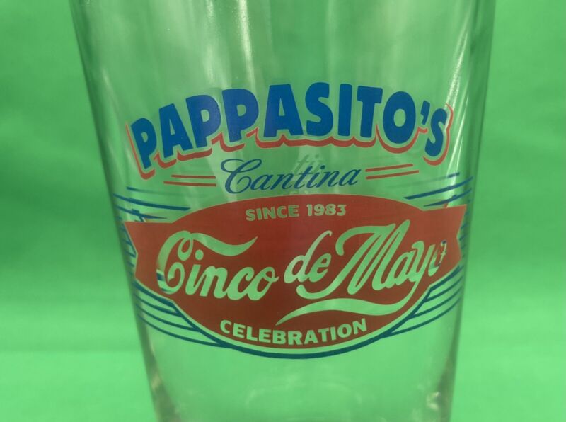 PAPPASITO’S CANTINA SINCE 1983 CINCO DE MAYO CELEBRATION PINT BEER LIBBEY GLASS