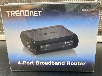 New/Sealed TRENDnet 4-Port Wired Broadband Router TW100-S4W1CA