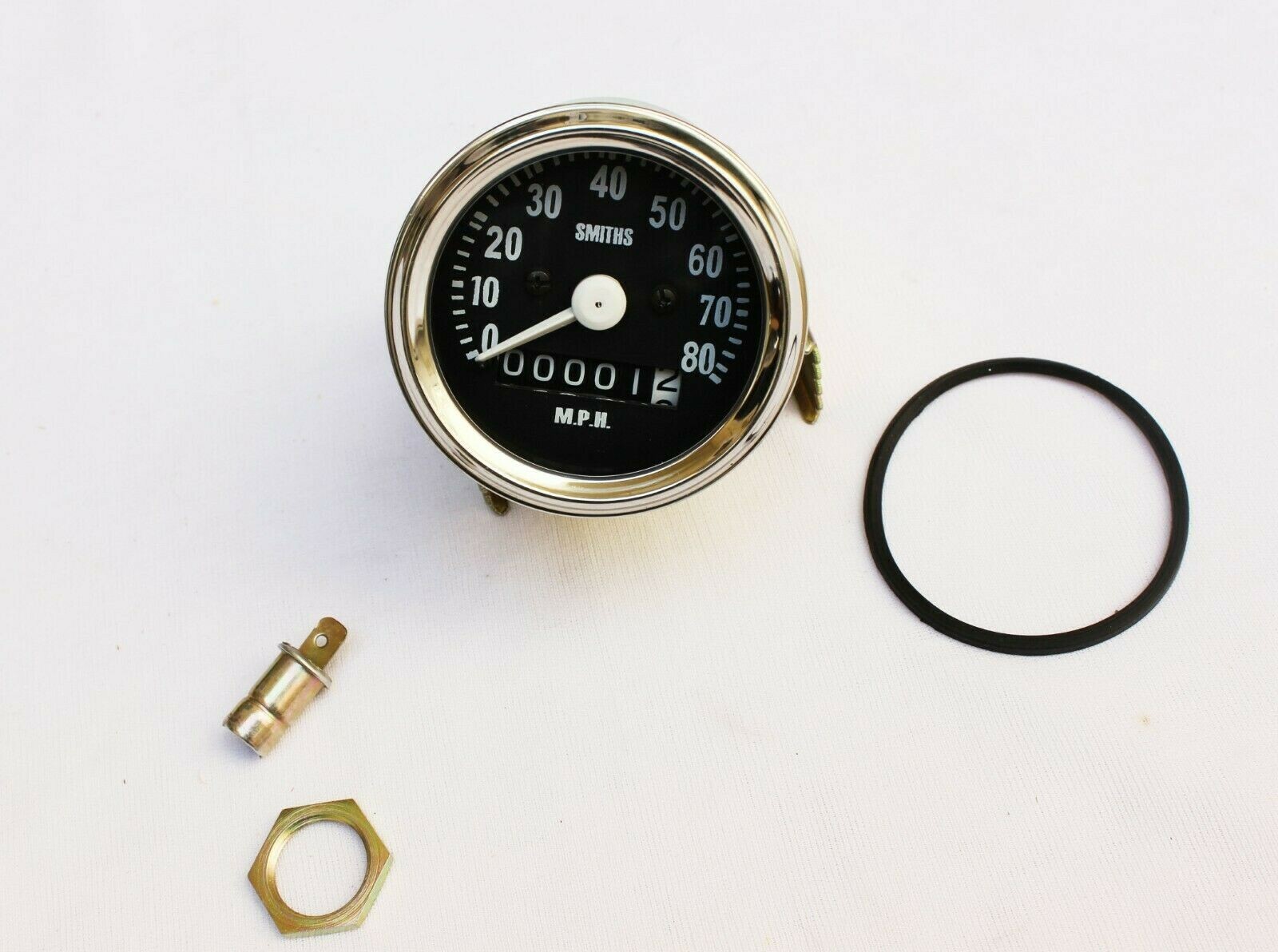 5 X Replica SMITHS 80 MPH SPEEDOMETER BLACK FACE FOR NORTON BSA TRIUMPH 