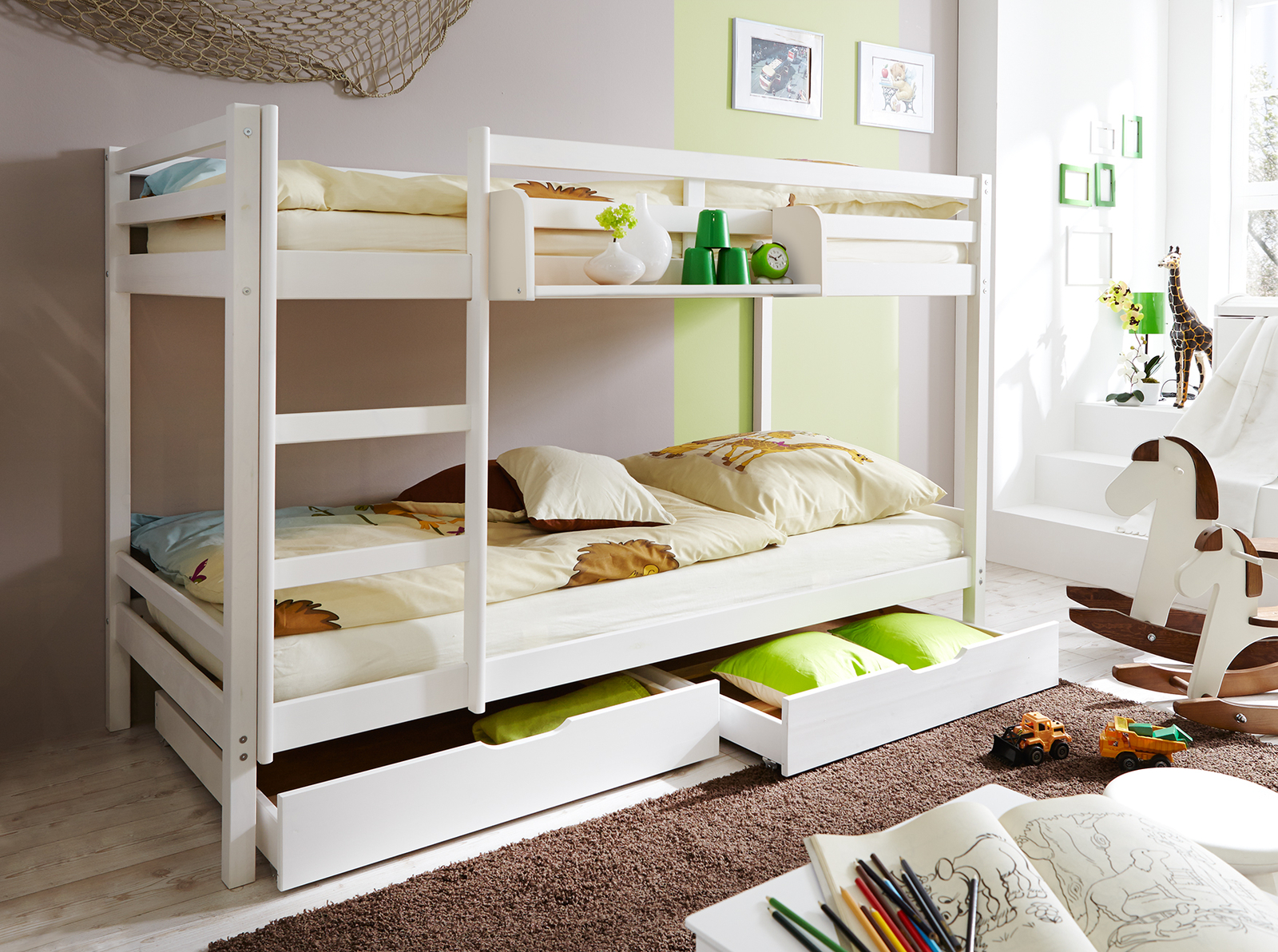 Hochglanz Etagenbett Spielbett Alex : Etagenbett hochbett doppelstockbett metall betten