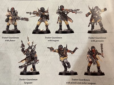 Traitor Guardsmen (x7) - Blackstone Fortress Warhammer 40k Guard Cultists Chaos