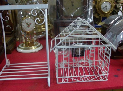 Large Metal Bird Cage Desk/Shelve/Mantel Clock  ( Quartz)  (New IN Box)