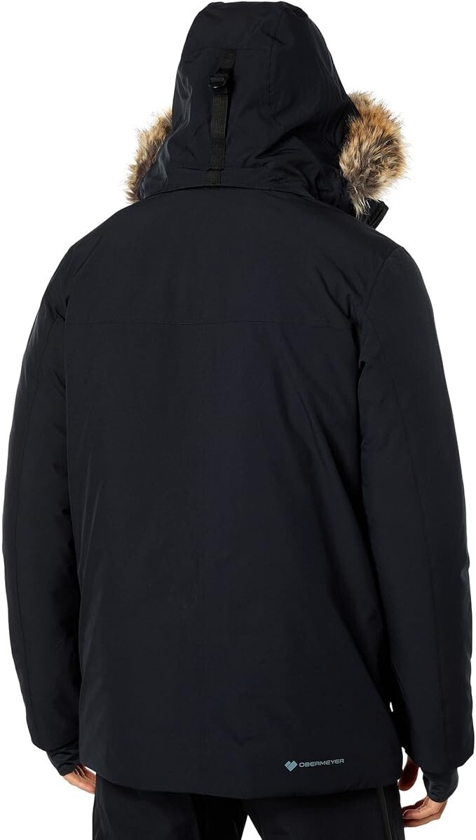 Pre-owned Obermeyer Ridgeline Jacket W/faux Fur Black Xl Regular