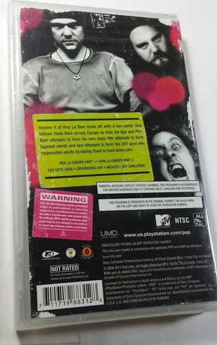 MTV VIVA LA BAM VOLUME 4 UNRATED PSP UMD VIDEO **NEW**