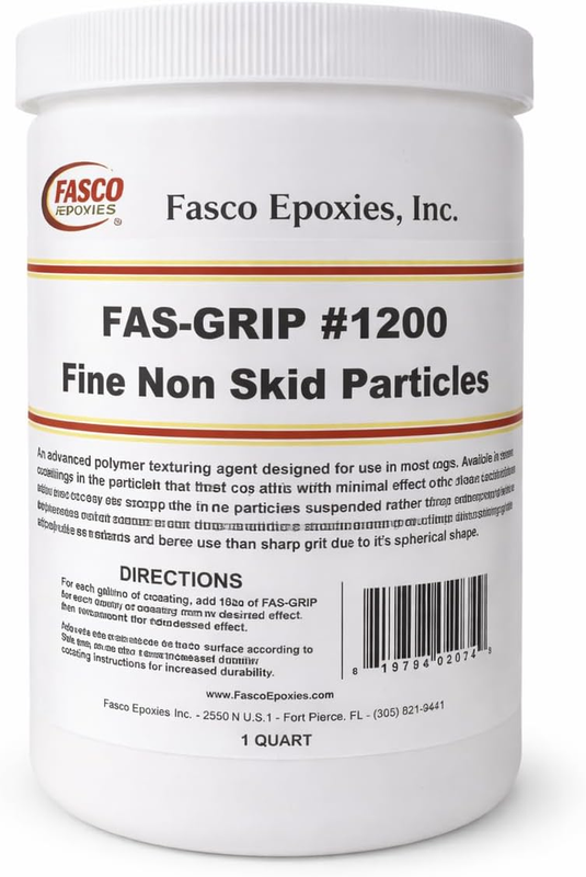 Non-Skid Paint Additive - Quart for 5 Gallons - FINE Anti-Slip Particles Fas-Gri