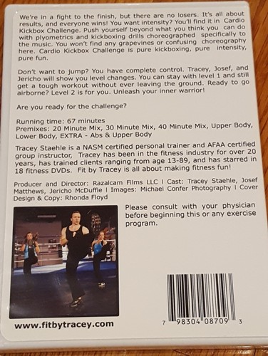Cardio kickbox challenge fit by Tracy fit for life workout dvd training rare