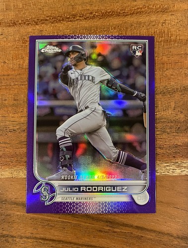 Julio Rodriguez 2022 Topps Chrome Update Rookie Debut Purple Julio Rodriguez 2022 Topps Chrome Update Rookie Debut Purple