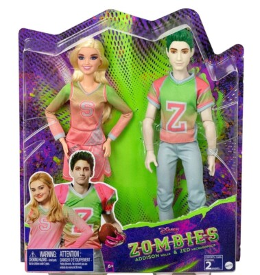 Rare Disney Zombies Doll Team Uniform 2 Pack Addison Wells Zed Necrodopolis Set