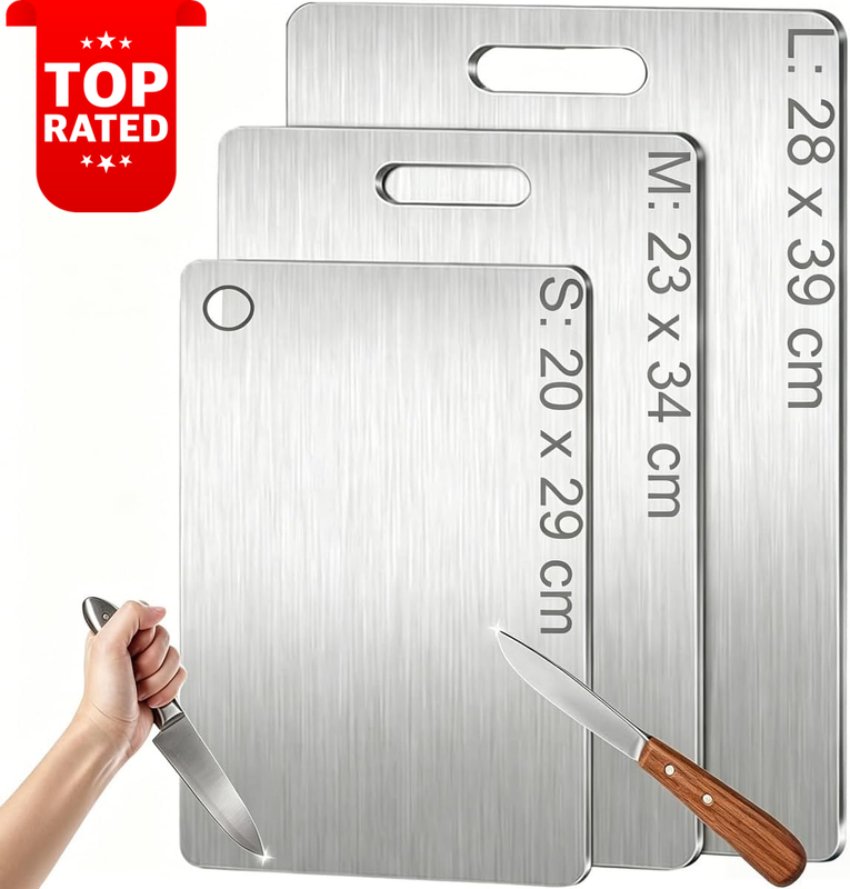 Titanium Cutting Board Set 3 Pack Kitchen Chopping Boards Meat Veggies Fruits