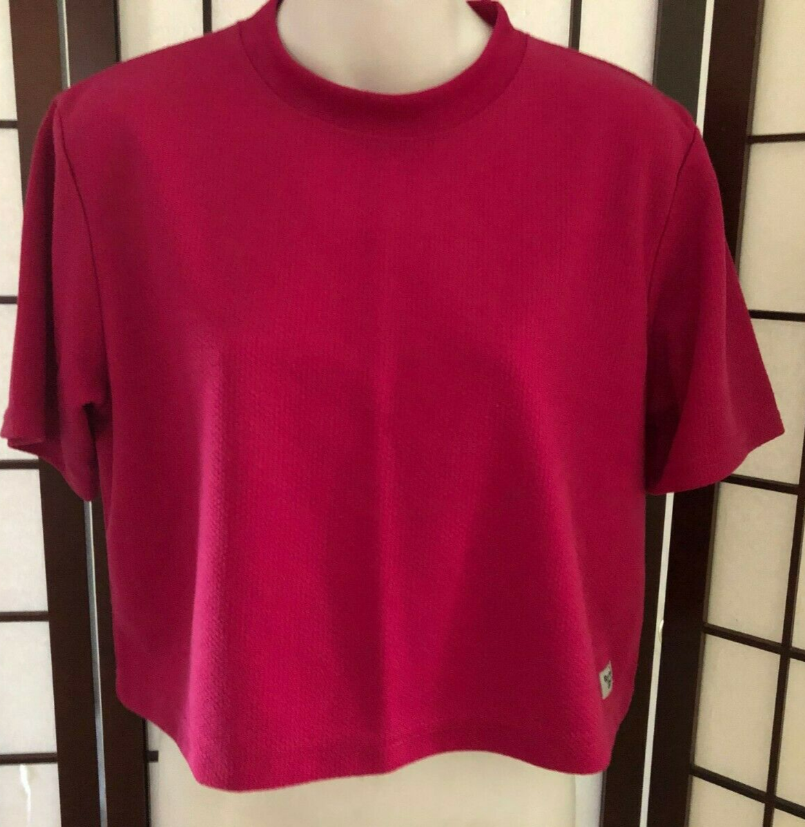 Vintage 90s Reebok Exercise Workout Athletic pink Gym cropped...