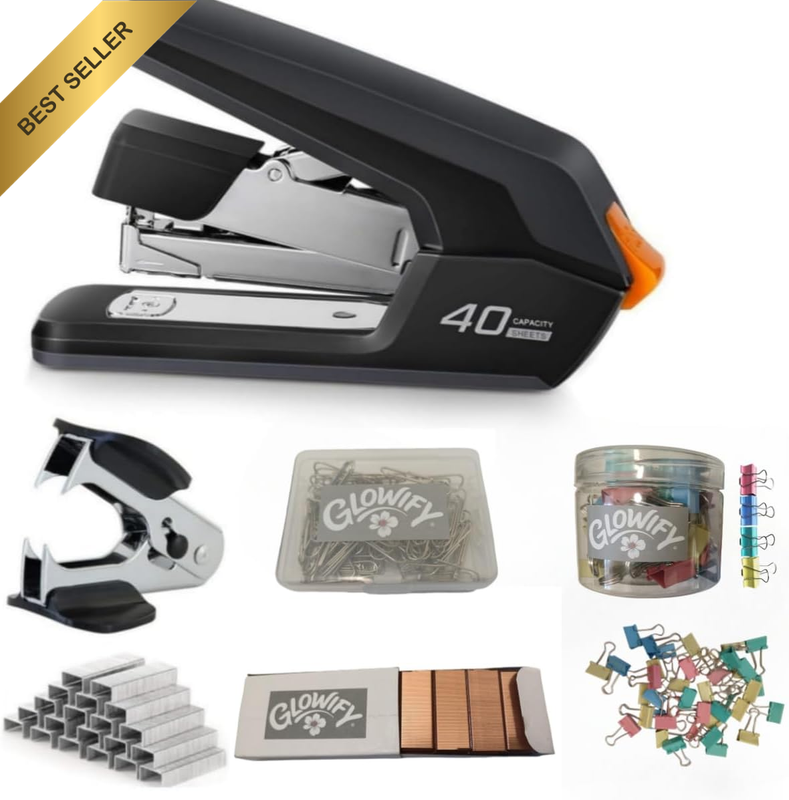 Lightweight Heavy-Duty Desktop Stapler, One Click Binding, Easy to Load Ergonomi