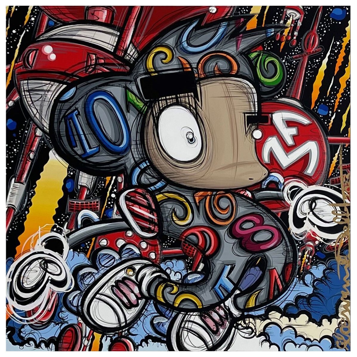 Pre-owned Franck Muller Vanguard Color Dreams Loes Van Delft V43 Sc Dt Tt Br Limited