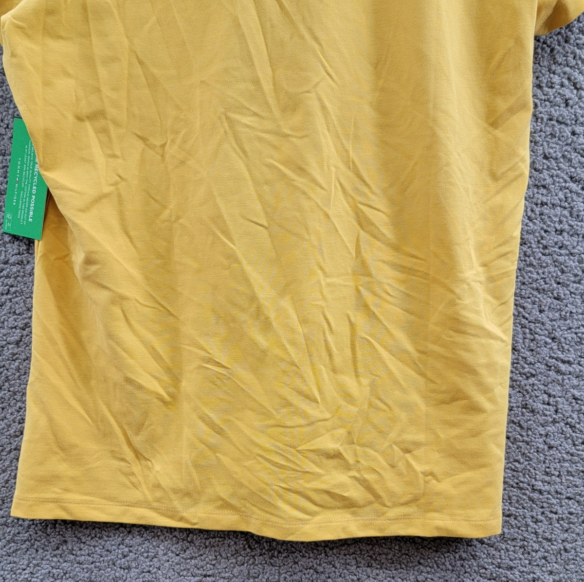 Tommy Hilfiger Striped-Collar Polo Shirt Women's L Deep Maize Short Sleeve - Picture 14 of 16