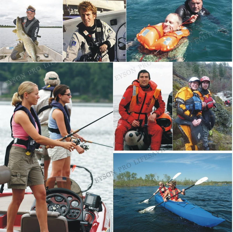 Top Safety Adult Life Jacket with Whistle - Manual Version Inflatable Lifejacket