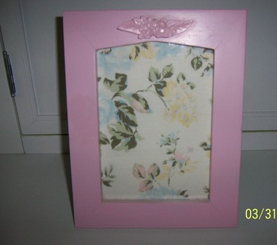 Vintag OOAK Frame HM with Rachel Ashwell Shabby Chic Cluster Oyster Pink Linen