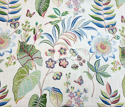 Butterfly Trail in Orchid BTY 54'' Wide P Kaufmann 100% Cotton Slub Duck White