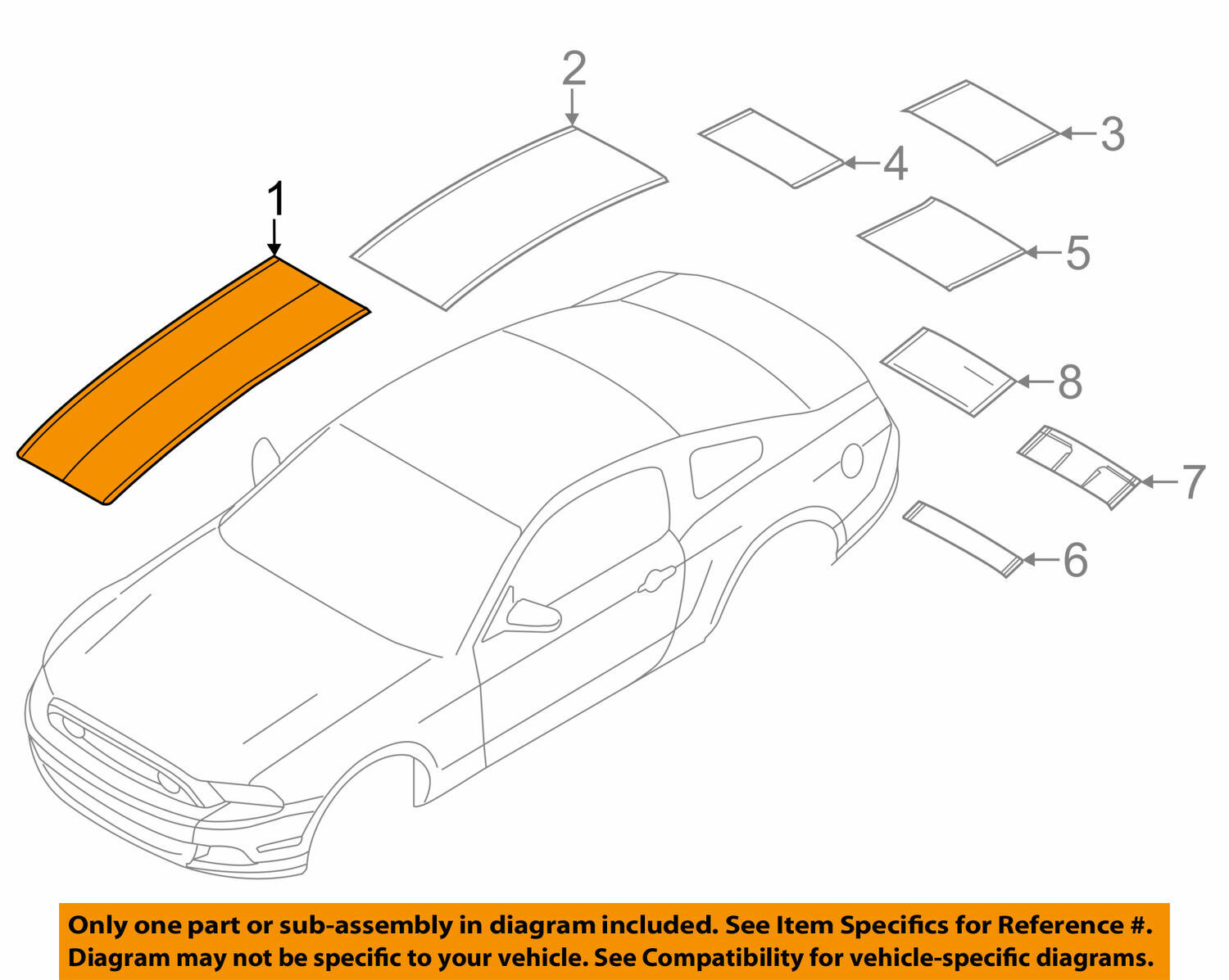 2013-2014 Ford Mustang OEM Hood Decal Stripe Trim Sticker DR3Z-6320000-CE
