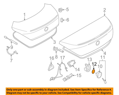 BMW OEM 06-08 Z4 Trunk Lid-Lock Cylinder Gasket ... bmw z4 trunk lock diagram 