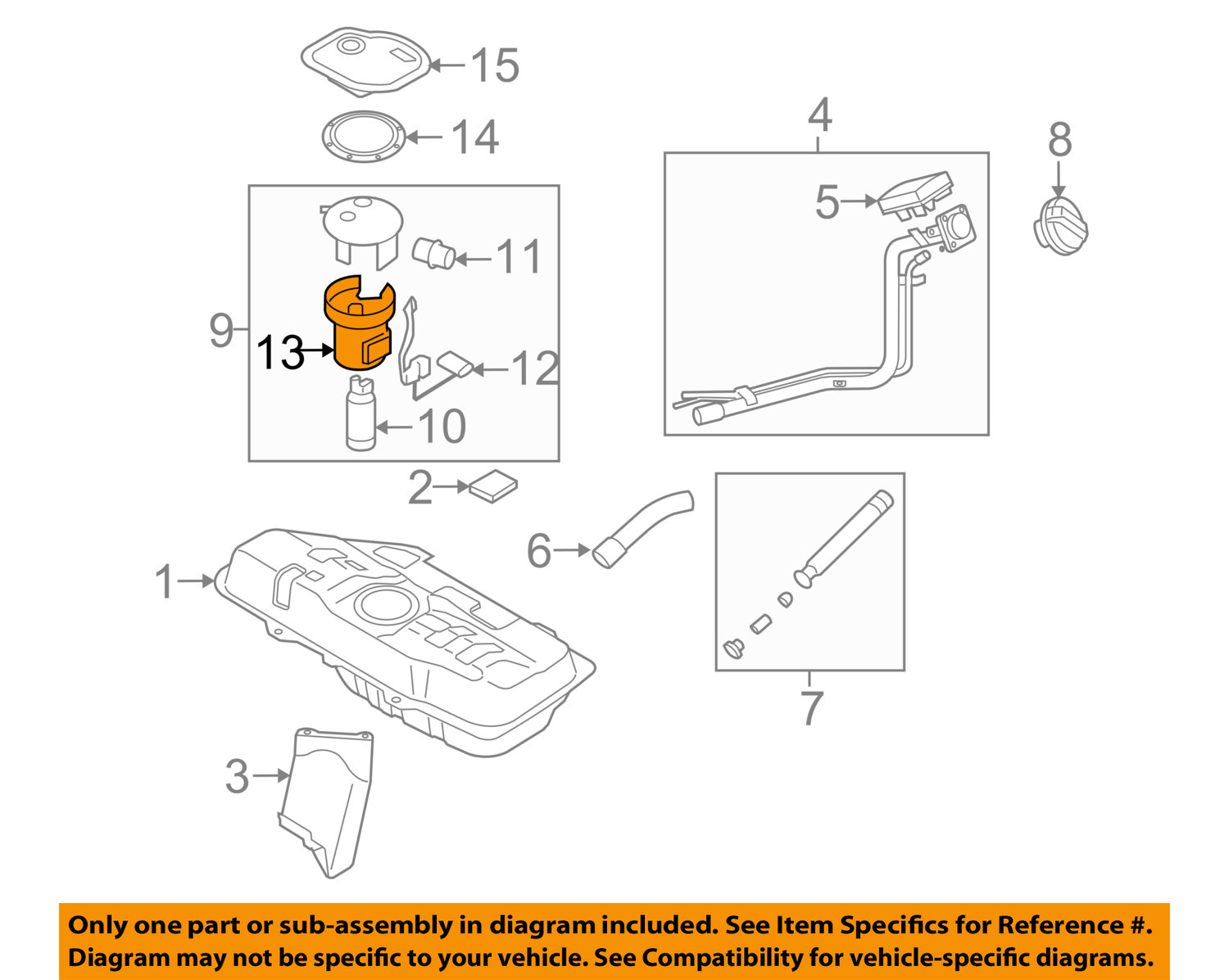 NEW InTank Fuel Filter for Hyundai Accent 20062011 Kia Rio 20062011