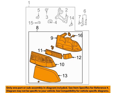 GMC GM OEM 98-04 Sonoma-Headlight Head Light-Lens & Housing Right 16523154 GMC GM OEM 98-04 Sonoma-Headlight Head Light-Lens & Housing Right 16523154