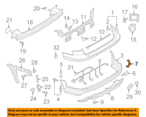AUDI OEM 17-18 A4-Bumper Trim-Reflector Left 8W0945105D