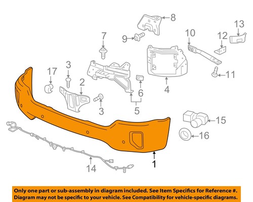 GM OEM 16-19 Silverado 1500 Front Bumper Bumper Components