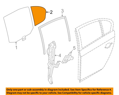 BMW OEM 11-16 528i Glass-Rear Door-Vent Fixed Window Left ... bmw 528i door sill parts diagram 