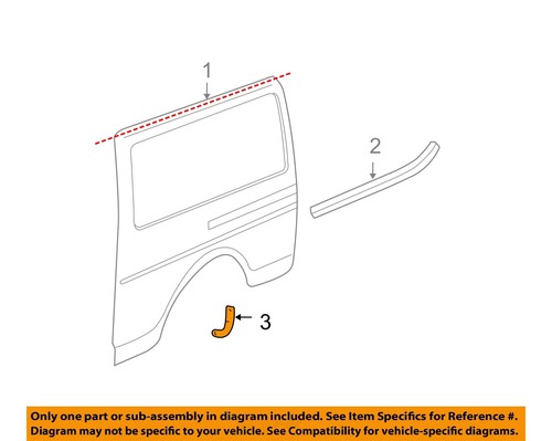 GM OEM 03-24 Express 1500 Body Side Panels Exterior Trim GM OEM 03-24 Express 1500 Body Side Panels Exterior Trim