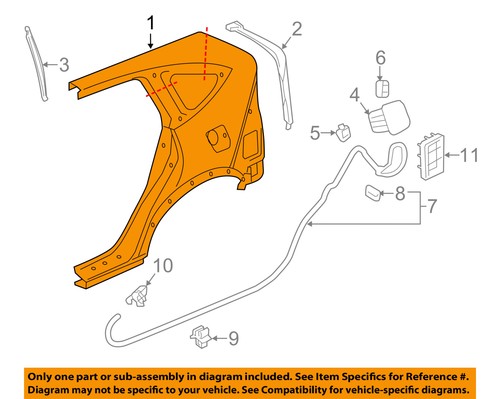 Honda Oem 12 16 Cr V Quarter Panel Rear Fender Left 04646t1za91zz Ebay