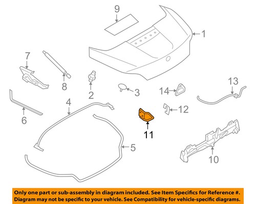 BMW OEM 09-15 Z4 Trunk Lid-Lock Striker 51247199550 | eBay bmw z4 trunk lock diagram 