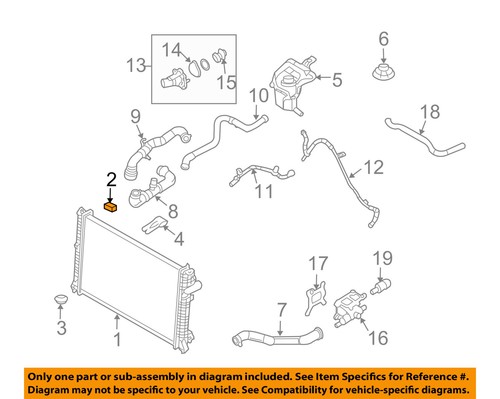 FORD OEM-Radiator Upper Insulator 7T4Z8125A FORD OEM-Radiator Upper Insulator 7T4Z8125A