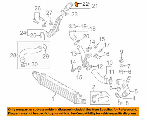INTERCOOLER TURBO HOSE SEAL O-RING 53.95mm FOR AUDI VW SEAT SKODA 3C0145117D