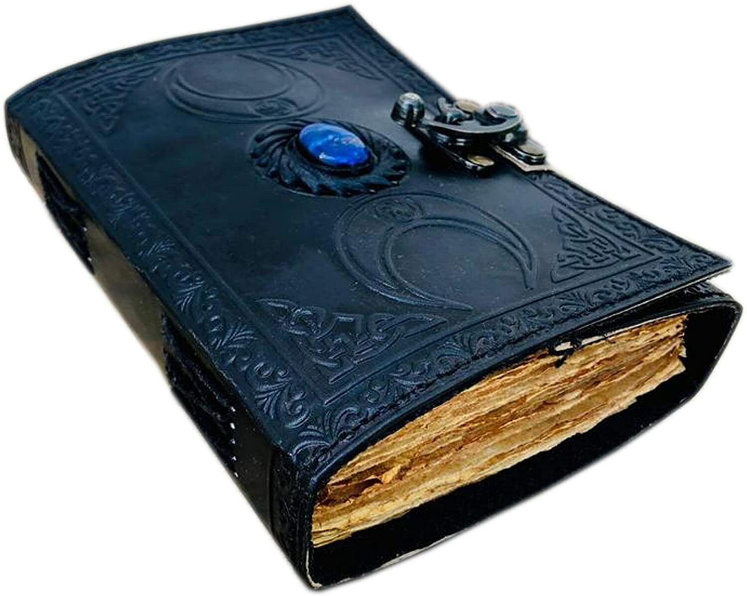 Black Triple Moon Leather Journal Book of Wizard Magic Book, Harry Potter Phönix Black Triple Moon Leather Journal Book of Wizard Magic Book, Harry Potter Phönix