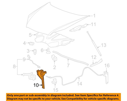 Chevrolet GM OEM 06-13 Impala Hood-Lock Latch Support